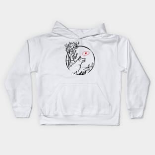 Siberia: husky in forest Kids Hoodie